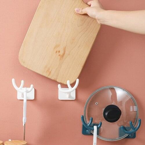 M17D Wall Mount Storage Rack Antler Pot Cover for Dishes Organizer Kitchen Tools