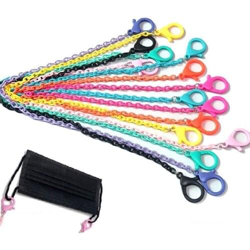 New Adjustable Acrylic Mask Lanyard Mask storage artifact Portable mask storage chain Student chains for storing masks holder