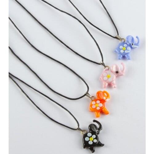 Elephant Glass Necklace