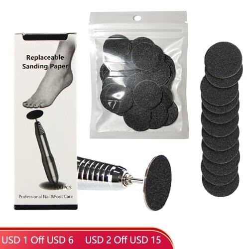 Pedicure Tool File For Heels Disc Cuticle Callus Remover Tools Grinding Heels Hard Dead Skin For Electric Replaceable Sandpaper