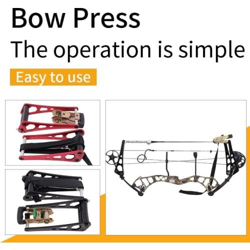 Aluminum Alloy Full Split Ratchet-Loc Archery Compound Bow Press String Changer Adjust Tools Handheld Portable Bow Opener