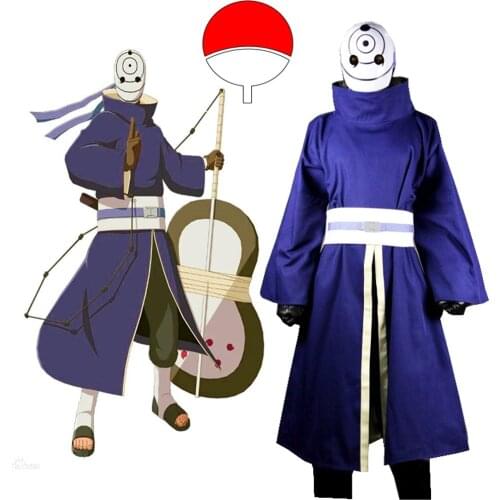 Shippuden Uchiha Obito Cosplay Costume Full Set with Mask Custom Made