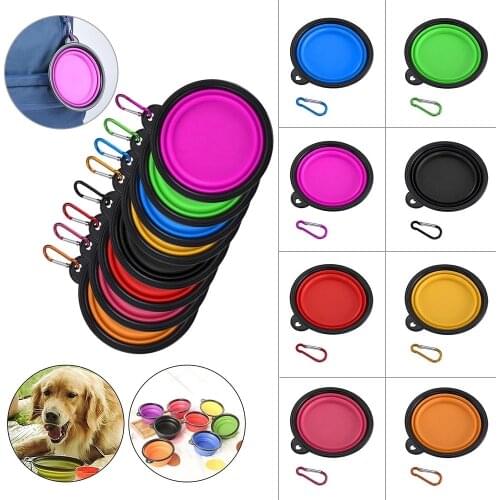 Dog Travel Silicone Bowl Portable Foldable Collapsible Pet Cat Dog Food Water Feeding Travel Outdoor Bowl Pet Accessories #914
