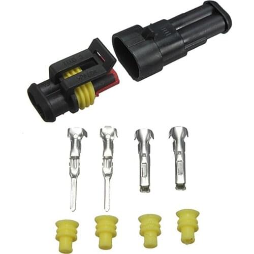 Universal Plug Waterproof Scooter Electrical Motorcycle Stable Car Accessories Nylon 2-Pin Terminal Connector
