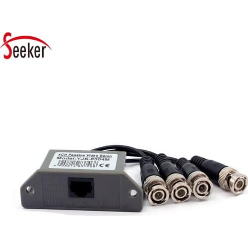 High Quality 4ch UTP CCTV Balun Passive Transceiver RG45 with CCTV BNC Connector Cable Via Twisted Pairs for CVI AHD TVI Camera