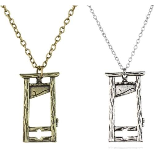 Explosive guillotine necklace, guillotine pendant, witch Vika, gothic jewelry, mens and womens Necklaces