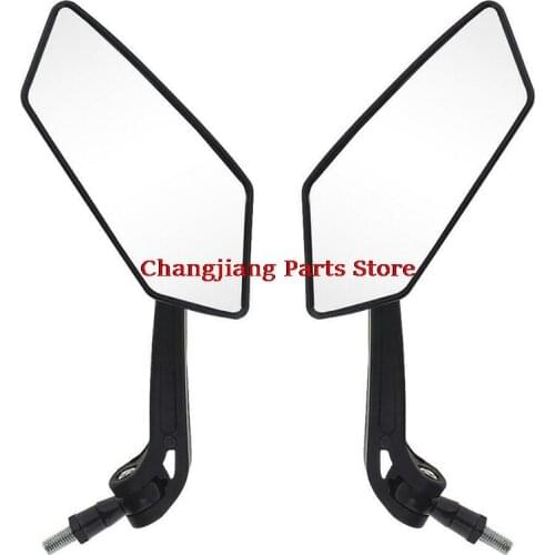 2pcs Universal Motorcycle Mirror Rearview Mirror Back Side E-Bike Motorbike Mirrors Stylish Design Modified Plated