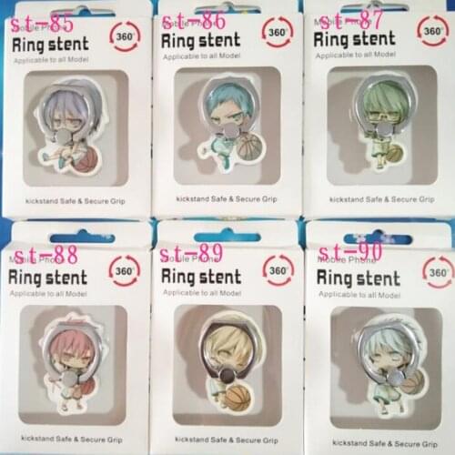 1 Pcs Universal Anime Kuroko Basketball Finger Ring Mobile Phone Stand Phone Holder Acrylic 360 Degree Ring Stent Figure Toys