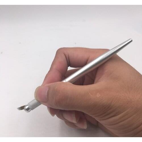 10pcs Aluminium Microblading Pen Lightweight Manual Microblade Needle Holder Caneta Tebori Microblading Free shipping
