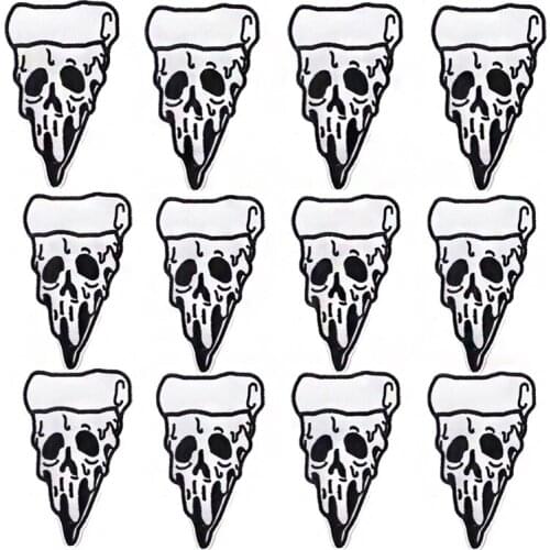 Prajna 10PCS Skull Punk Embroidery Patches For Clothing Applique DIY Iron On Patches On Clothes Jacket Stripes Wholesale Price