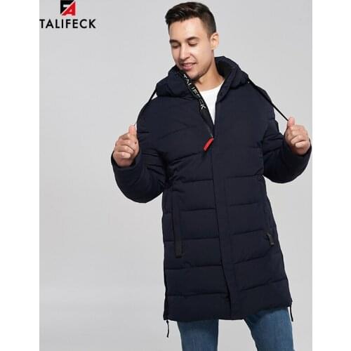2020 New Men Winter Coat Cotton Padded Coat Hooded Thick Warm Winter Jackets Parka Casual Long Jacket Black Men Overcoat Russian