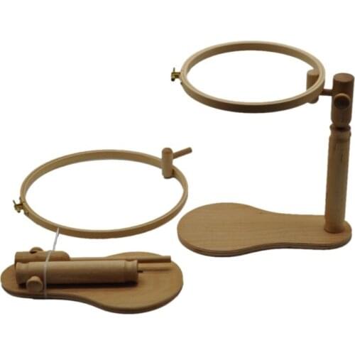 30cm Round Wooden Embroidery Hoop Frame Stand Rack Holder Cross-stitch Rotatable Adjustable Craft DIY Tools Sewing E56C