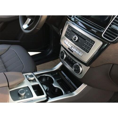 6Pcs Car Styling Interior Trim Center Console Sticker For Mercedes Benz W166 GLE Coupe C292 Accessories