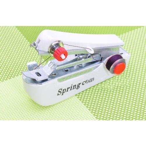 80Pc Mini Handheld Portable Needlework Cordless Clothes Fabrics Sewing Machine