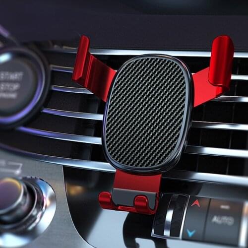 Car Phone Holder Auto Holder Stand Universal Air Vent Mount Bracket in Car For iPhone Samsung Metal Gravity Mobile Phone Holder
