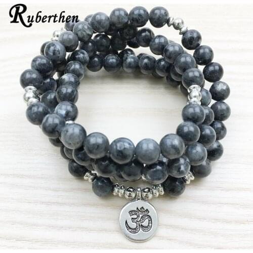 25 pieces Labradorite Wrap 108 Mala Bracelet