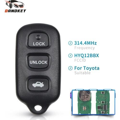 Dandkey For Toyota Camry Solara Corolla Sienna 2002 -2007 Replacement Car Remote Key HYQ12BBX 314.4mhz Fob 3 Buttons Keyless
