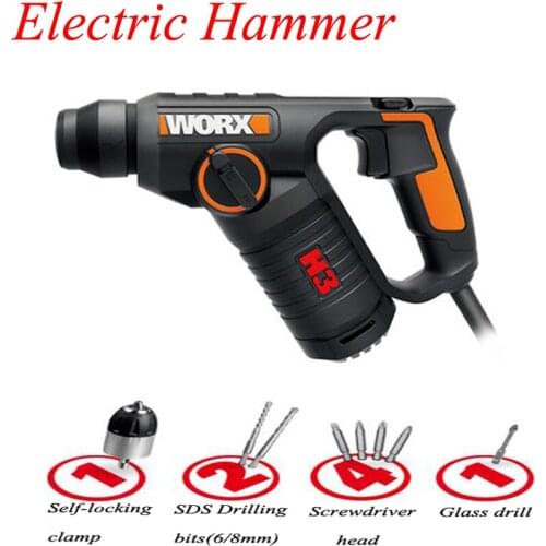 Electric Hammer Drill Multi-function Wall Concrete Impact Drill 220V 3-in-1 AC Electric Rotary Hammer With Free Drill Bits WX346