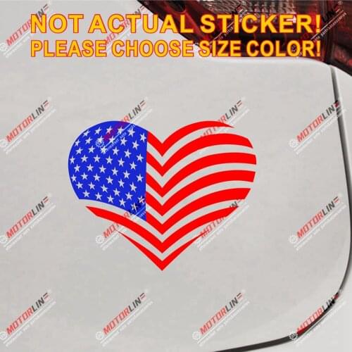 Flag of United States of America American USA Decal Sticker Car Vinyl pick size color no bkgrd