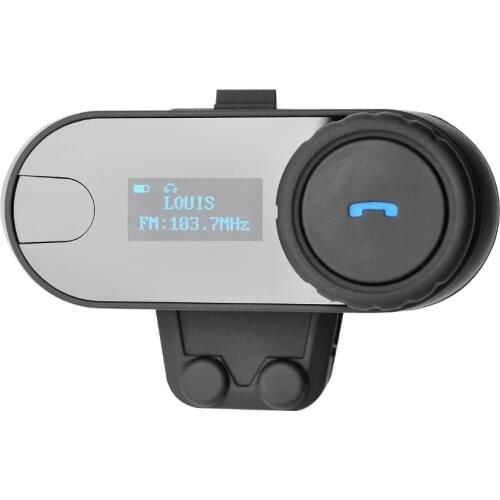 TCOM-SC Helmet Headset LCD Screen Bluetooth Motorcycle Helmet 800M Intercom Headset FM radio BT Interphone