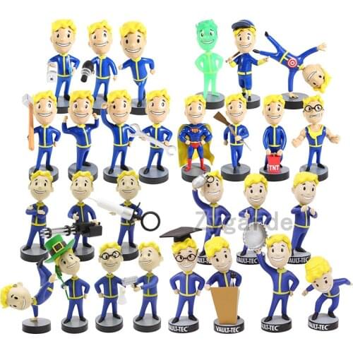 Fallout 4 Vault Boy Bobble Head Doll PVC Action Figure Collectible Model Toy