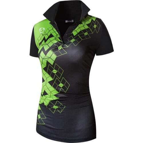Jeansian Womens Casual Designer Short Sleeve T-Shirt Tee Shirts Tshirt Golf Tennis Badminton SWT289 Black