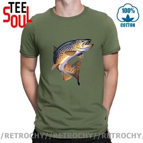 Brown Trout Fishing T-Shirts Cool Casual pride t shirts men Unisex New Fashion tshirt free shipping tops 3XL 2020 funny t-shirts