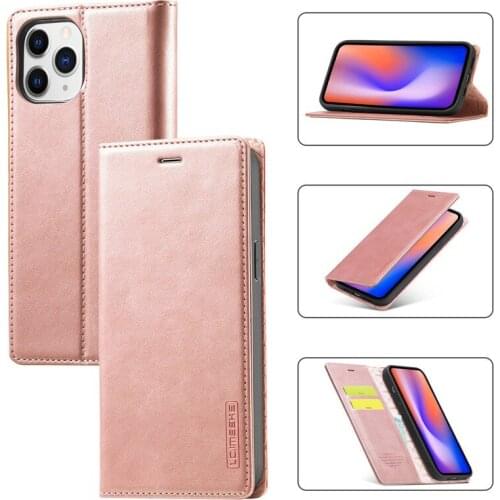 Leather Case for iPhone 12 11 Pro XS Max XR X SE 2020 8 7 6 Plus Magnetic Wallet Card Cover for Samsung S21 Ultra S20 FE S10 S9