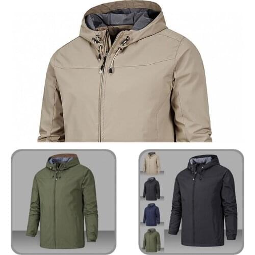 Top Fashion Waterproof Solid Color Jacket Coat Warm Men Coat Windproof Streetwear