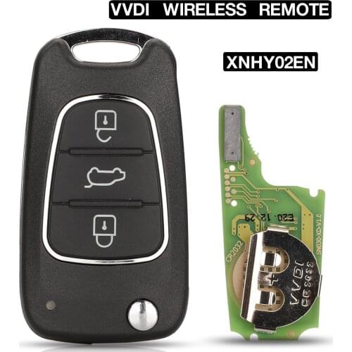Kutery 5PCS PN:XNHY02EN Wireless Universal Remote Key For HYUNDAI Flip Fioding 3BTN Remotes For VVDI Key Tool English Version