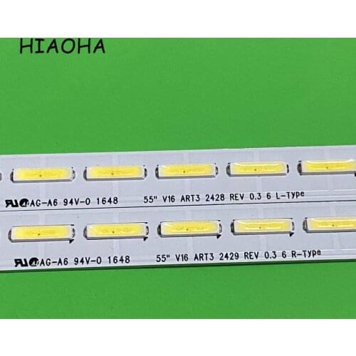 2pcs/Set LED Backlight Strip For LC550EGG LG55UH6500 55" V16 ART3 2428 REV0.3 55" V16 ART3 2429 REV0.3 6916L2428A 6916L2429A