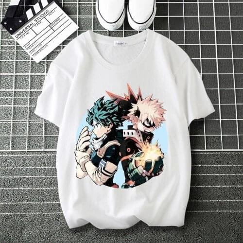 My Hero Academia Kirishima Eijiro LOGO Printed summer T-Shirt Round Collar Short Sleeve Modal Shirt Tee