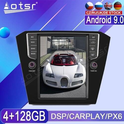 4+128G For VW/Volkswagen Magotan Android Radio Tape Recorder 2013-2017 Car Multimedia Player Stereo Head Unit PX6 Tesla GPS Navi