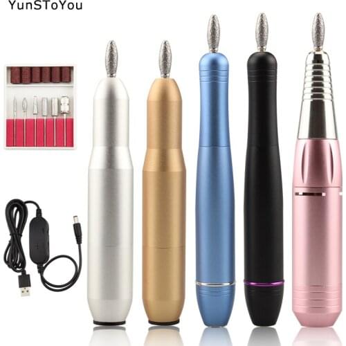 USB Portable Nail Drill Machine 35000 RPM Electric Manicure Machine Set Nail Drill Pen for Manicure Gel File Nail Salon Tool