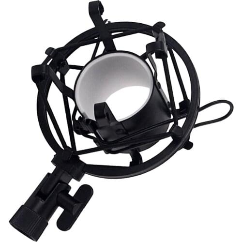Metal Condenser Microphone Mic Shock Mount Stand Hole Dia, 42mm Black
