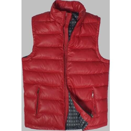 Men down jacket winter warm super large red vest quality zipper thick big plus size XL- 6XL7XL 8XL9XL10XL11XL12XL13XL