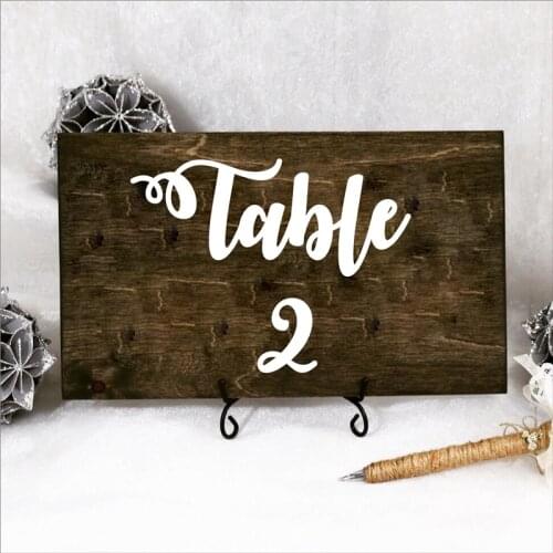 Wedding Table Number Vinyl Decals , Removable Waterproof Table Plan Vinyl Sticker Wedding Centerpiece Bridal Shower Decor