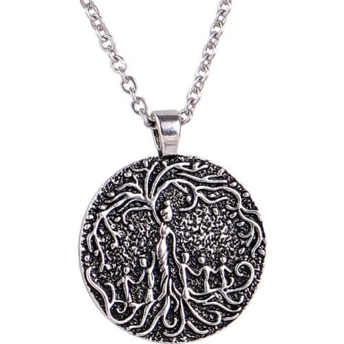 Women Necklace Mom&Several Children Necklace Family Tree of Life Necklace Disc Pendant Mom Kid Women Mothers Day necklace women