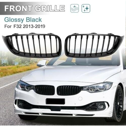 Car front kidney grille single slat grill fit for-BMW 4 SERIE F32 F33 F36 M3 F80 M4 F82 F83 2013-2019