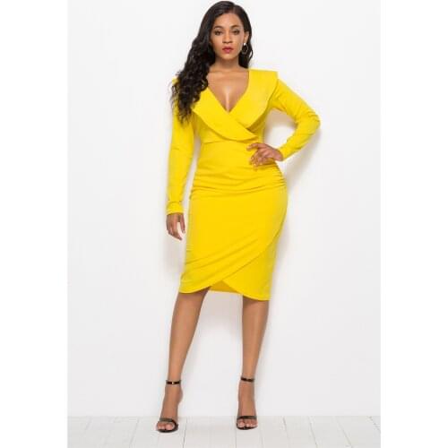 Ong Sleeve Dress Women 2021 Autumn Vintage High Waist Office Bodycon Midi Dress Sexy Long Party Dresses Casual Women Clothing