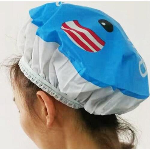 Cute Cartoon Turban Shower Waterproof Cap Quickly Dry Hair Shower Hat Wrapped Towel Bathing Cap Bathroom Accessories