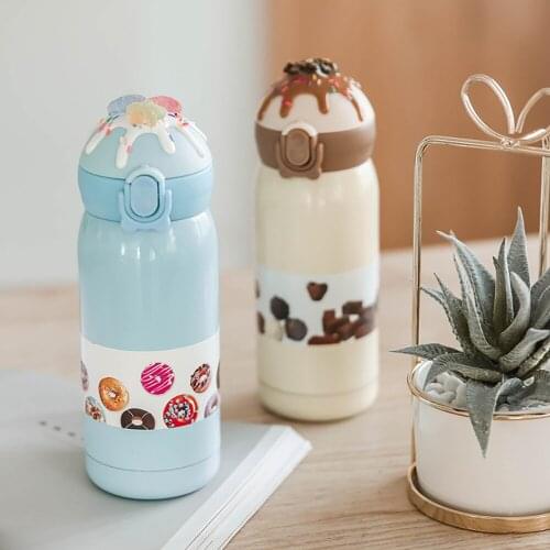 Cute Dessert Thermos Portable Drinking Water Bottle 304 Stainless Steel Vacuum Flask Cartoon Candy Gift Cup Office Insulated Cup