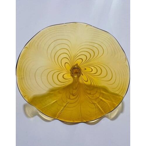 Wholesale Modern Art Glass Decoration Pieces Murano Flower Shaped Glass Plates