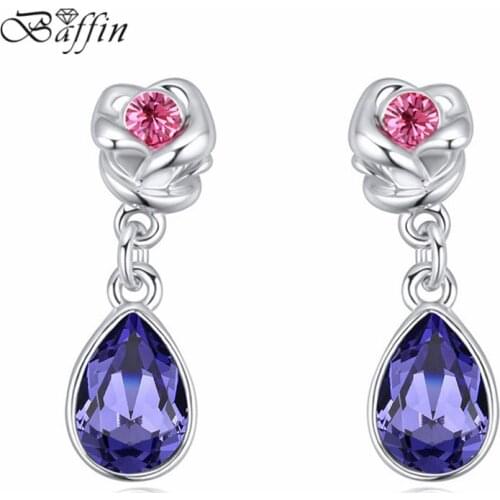 Crystal From Swarovski ELEMENTS Swarovski Crystal Dangle Drop Earrings Pendant For Women Fashion Gift 2016 New