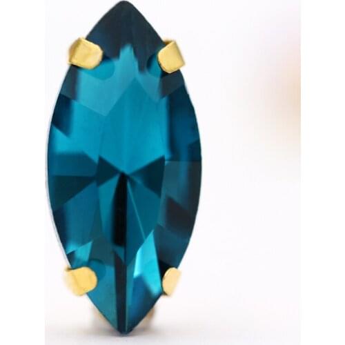 20pcs/Bag Crystal Glass Sew in Rhinestones with Golden Claw Strass Stones Button for Craft Diy Clothing Decoration Wedding Derss