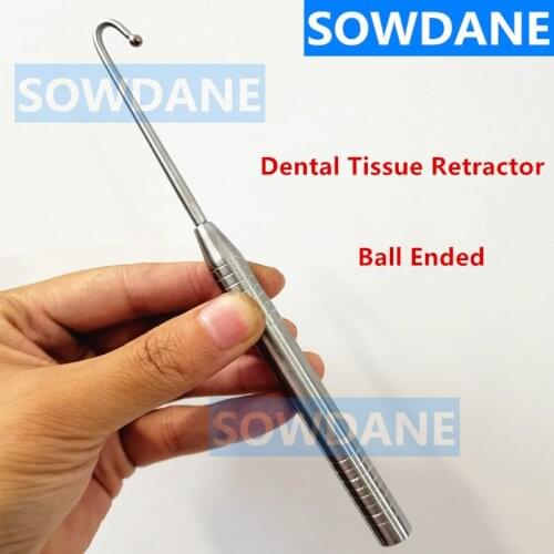 4pcs Dental Tissue Retractor Ball Ended Retractors One Prong Retractor Implant Cheek Retractor Autoclavable Dentist Surgry Tool