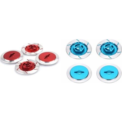 4PCS Aluminum Alloy Brake Disc Wheel Rim Box Metal Hex Adapter 12MM for RC 1/10 Car HSP Fly Fish Buggy Truck 94123 94122 D4 CS