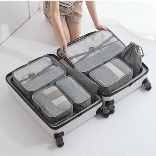 7pcs Fashion Portable Folding Travel bags baggage underwear, waterproof bags tourist storage bag