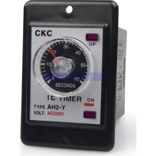 AH2-Y 8-Pin DPDT 10S/60S/60M AC220V Power on Delay Timer Time Relay