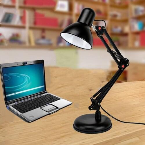 American LED Iron Art Long Arm Folding Office Metal Reading Learning Desk Lamp Painting Anchor Lighting Eye Protection Desk Lamp